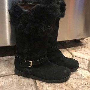 Authentic Black Coach winter boots